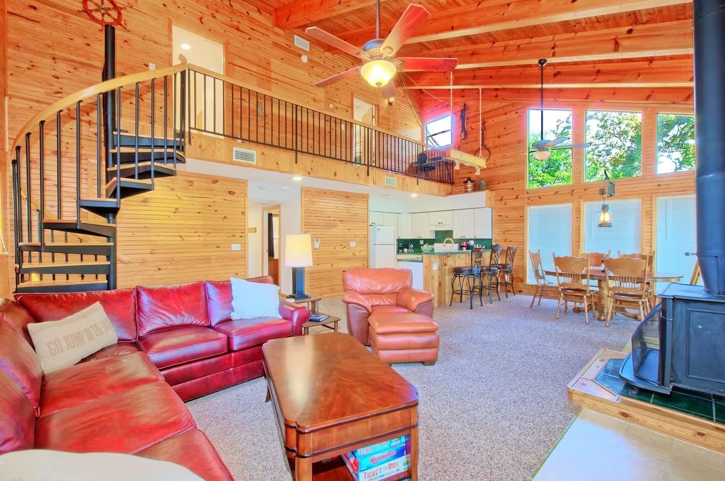 Full kitchen inside the lake house